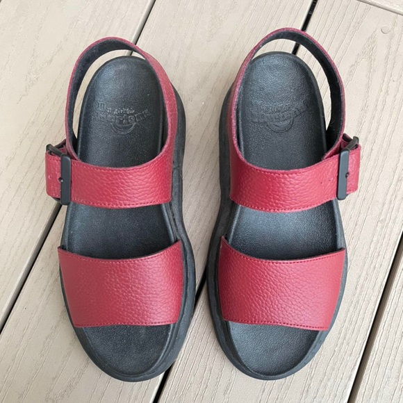 Dr Martens Real Leather Slight Platform Sandals - Picture 1 of 5
